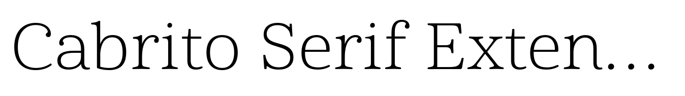 Cabrito Serif Extended Thin